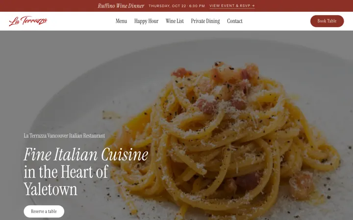 La Terrazza website